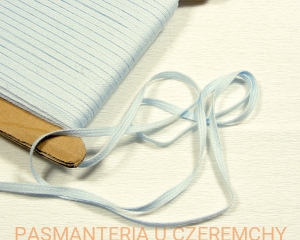 tasiemka 4 mm niebieska bawełniana "bobinka" 