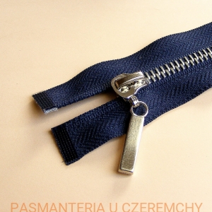zamek 95 cm granatowy rozdzielczy metalowy VT10 nikiel