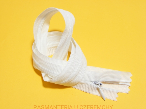 zamek 60 cm biały nierozdzielczy kryty