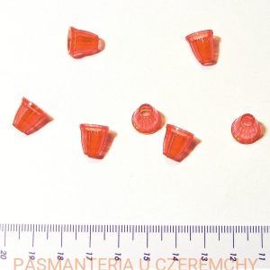 końcówki do sznurka plastikowe przejrzyste czerwone /końcówka plastikowa czerwona/