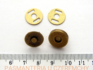 zapięcie magnetyczne 14 mm - mosiądz oksydowany