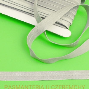guma łamana 16 mm jasnoszara - opak. 20 mb /lamówka elastyczna, lamówka gumowa szara/