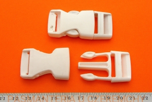 klamra plastikowa "trójząb" biała 20 mm
