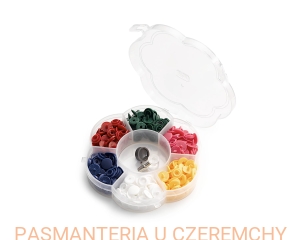 napy plastikowe mini okrągłe miks w organizerze PRYM 393 950 /zatrzaski/    