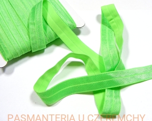 guma łamana 18 mm jasnozielona /lamówka elastyczna, lamówka gumowa zielona/ 