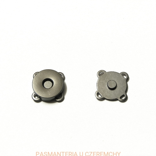 zapięcie magnetyczne do przyszywania 18 mm - czarny nikiel 