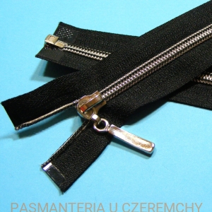 zamek 100 cm czarny rozdzielczy plastikowy - imitacja metalu spirala rozm. 5 