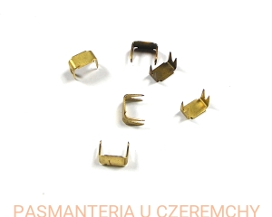 skuwka do zamka 5 mm mosiądz - opak. 10 g /zacisk, końcówka złota/   