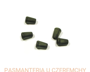 końcówki do sznurka plastikowe ciemne khaki /końcówka plastikowa, zielona, zielone/