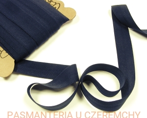 guma łamana 21 mm matowa ciemnogranatowa - opak. 20 mb /lamówka elastyczna, lamówka gumowa granatowa/  