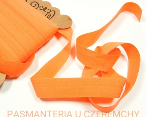 guma łamana 21 mm pomarańczowa matowa - opak. 20 mb /lamówka elastyczna, lamówka gumowa/ 