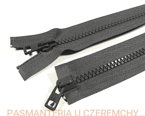 zamek 85 cm ciemnoszary ALPHA rozdzielczy dwusuwakowy kostka 5 /szary/