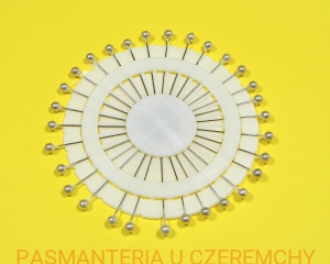 szpilki 50 mm z białą główką plastikową