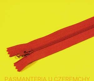 zamek 50 cm czerwony ALPHA nierozdzielczy spirala rozm.3 