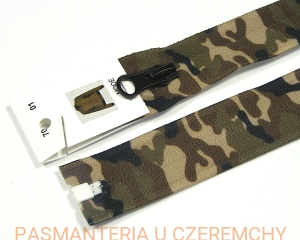zamek 50 cm moro rozdzielczy plastikowy spirala rozm. 5 