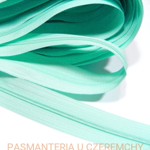 taśma zamkowa jasnoturkusowa 3 mm /turkusowa, zielona, suwakowa/