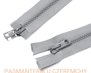 zamek 75 cm jasnoszary ALPHA rozdzielczy dwusuwakowy kostka rozm.5 /szary/