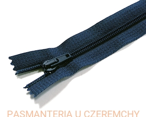 zamek 18 cm granatowy nierozdzielczy spirala rozm. 5