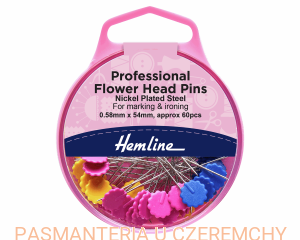 szpilki z główką w kształcie kwiatka Hemline 