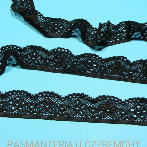 koronka elastyczna 27 mm czarna