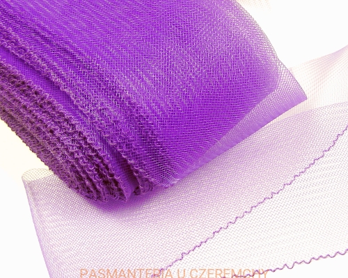 taśma krynolinowa 80 mm fioletowa z nitką ściągającą