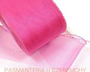 taśma krynolinowa 80 mm różowa z nitką ściągającą /krynolina/     