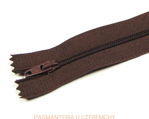 zamek 18 cm ciemnobrązowy nierozdzielczy S3