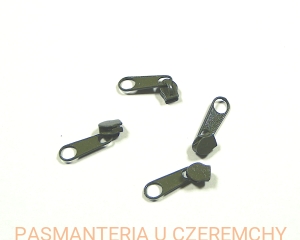 suwak zamkowy 3 mm ciemna zieleń khaki