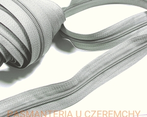 taśma zamkowa jasnoszara 5 mm  /szara, suwakowa/   
