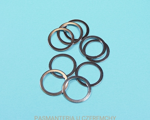 kółko bieliźniarskie 18 mm metalowe, miralloy, kolor srebrny
