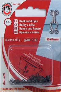 haftki małe czarne  Koh-I-Noor /10+8/ 
