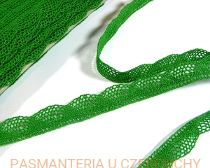 koronka bawełniana 17 mm zielona
