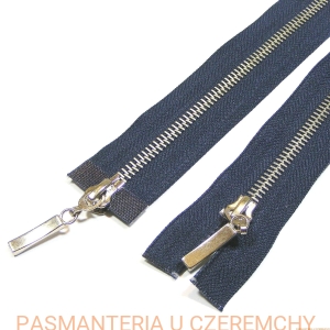 zamek 70 cm granatowy rozdzielczy dwusuwakowy metalowy VT10 nikiel