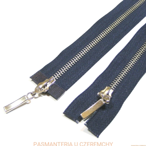 zamek 65 cm granatowy rozdzielczy dwusuwakowy metalowy VT10 nikiel