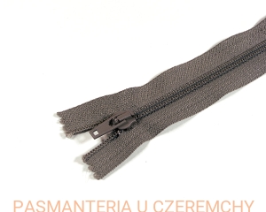 zamek 18 cm ciemnobeżowy nierozdzielczy spirala rozm. 5 /beżowy, bury, brązowy/