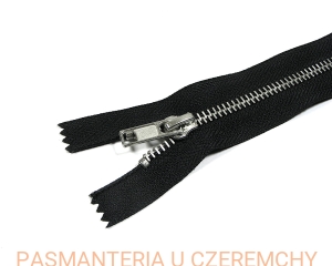 zamek 16 cm czarny nierozdzielczy  metalowy VT10 nikiel