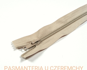 zamek 18 cm beżowy nierozdzielczy plastikowy spirala rozm.5