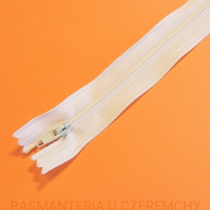 zamek 18 cm biały nierozdzielczy spirala 3 