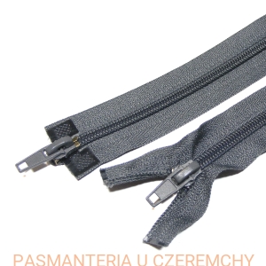 zamek 160 cm ciemnoszary rozdzielczy dwusuwakowy spirala 5  /szary/