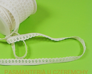 guma obszywkowa 13 mm ecru /gumokoronka kremowa, śmietankowa/   