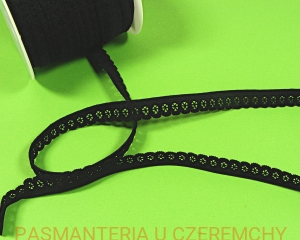 guma obszywkowa 13 mm czarna /gumokoronka /    