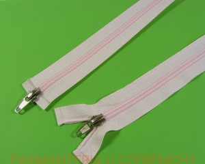 zamek 80 cm jasnoróżowy rozdzielczy dwusuwakowy spirala 5 /różowy/
