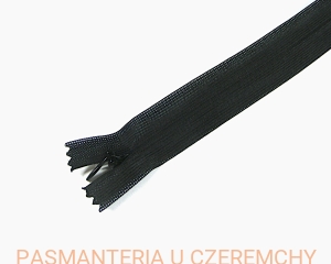 zamek 18 cm czarny kryty 