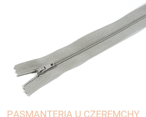 zamek 25 cm jasnopopielaty nierozdzielczy spirala rozm. 3 /szary, jasnoszary/