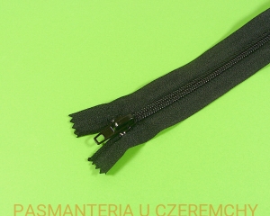 zamek 18 cm czarny nierozdzielczy spirala rozm.5
