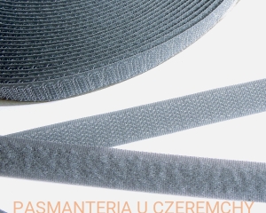 taśma rzepowa 20 mm szara /rzep szary/ 