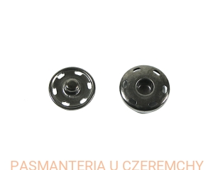 zatrzaski metalowe 19 mm - czarny nikiel /grafitowe/