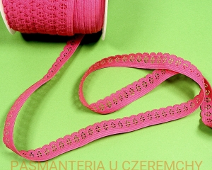 guma obszywkowa 13 mm różowa /gumokoronka /      