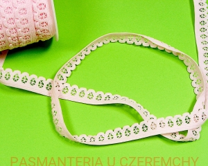 guma obszywkowa 13 mm różowa /gumokoronka/        