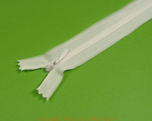 zamek 50 cm jasnoszary nierozdzielczy kryty